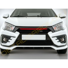 Центральная декоративная накладка переднего бампера XMUG на Лада Веста, Веста SW