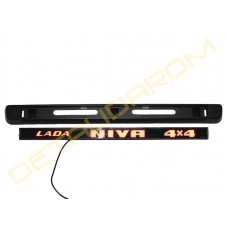 Накладка (сабля) на крышку багажника Лада Нива 4х4 с LED подсветкой
