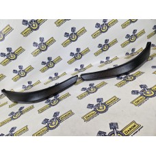 Накладки на бампер (клыки) Ларгус (шагрень)