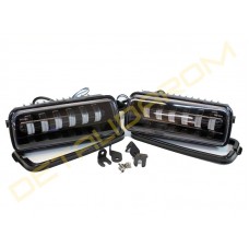 Диодные LED подфарники Sal-Man 6 полос (ДХО, бегущий поворотник, прожектор) на Нива 4х4 21213, 21214, 2131, Урбан