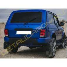 Диодные задние фонари Range Rover черные с бегающим повторителем Нива 4х4 21213, 21214, 2131, Урбан