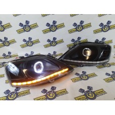 Фары Ларгус (линза+ дхо с бегущим поворотником)