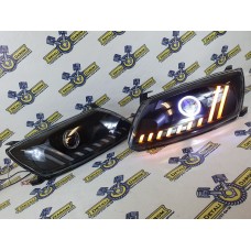 Тюнинг фары Лада Гранта в стиле Ауди Bi-LED линзы