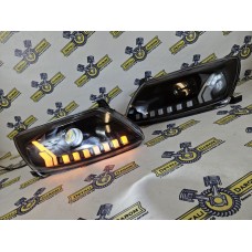 Тюнинг фары Лада Гранта в стиле Ауди Bi-линзы 