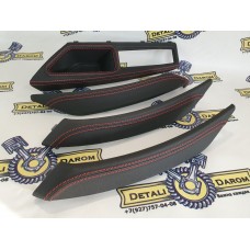 Ручки в коже Лада Веста красная строчка