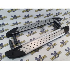 Пороги (БУМЕР) алюминиевые с резинкой для ВАЗ 2121-21214, URBAN 