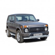 Защита переднего бампера ТехноСфера Труба двойная d51 / 63,5 на Лада Нива 4х4 Урбан