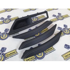 Ручки в коже Лада Веста белая строчка