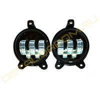 Диодные ПТФ Sal-Man 60W 5 полос на Приора, Шевроле Нива 2123