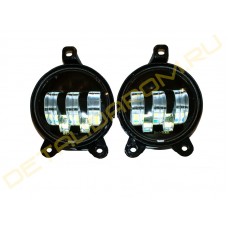 Диодные ПТФ Sal-Man 60W 5 полос на Приора, Шевроле Нива 2123