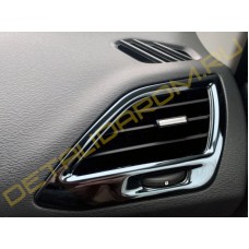 Вставки боковых воздуховодов черный глянец для Лада Веста