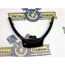 Накладка (рогатка) в руль нового образца черный глянец для Лада Приора 2, Калина 2