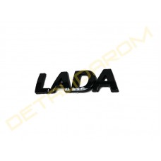 Шильдик LADA черный лак старого образца на ВАЗ