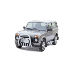 Дуга передняя ТехноСфера Niva 4x4 с дополнительной защитой двигателя d63,5 на Нива 4х4 Урбан