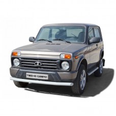 Защита переда ТехноСфера Труба нержавейка d63,5 на Нива 4х4 Урбан