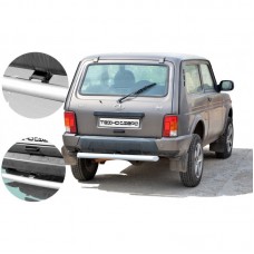 Защита заднего бампера ТехноСфера Труба под ТСУ (фаркоп) на Нива 4х4 21214, Урбан