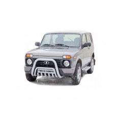 Защита переда ТехноСфера Низкая d63,5 на Нива 4х4 Урбан