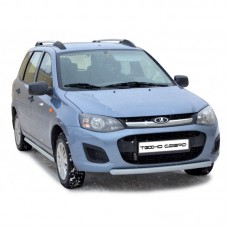 Защита переда ТехноСфера Труба d51 нержавейка на Калина 2