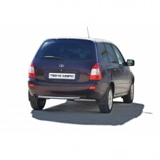 Защита заднего бампера ТехноСфера Труба d51 нержавейка на Калина