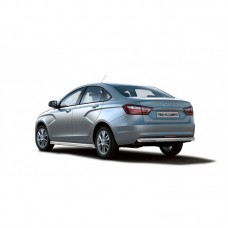 Защита заднего бампера из нержавейки ТехноСфера Труба d51 на Веста