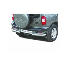 Защита заднего бампера ТехноСфера Нержавейка Уголки d63,5 на Шевроле Нива