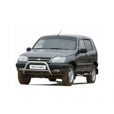 Защита переда ТехноСфера Нержавейка Низкий d63,5 на Шевроле Нива