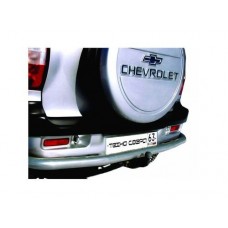 Защита заднего бампера ТехноСфера Коромысло на Шевроле Нива