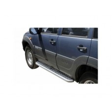 Пороги с алюминиевым листом ТехноСфера на Шевроле Нива (рестайлинг)